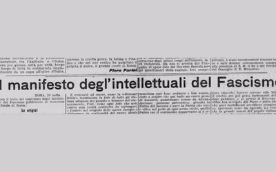 Il “Manifesto degli intellettuali fascisti” di Giovanni Gentile: firmatari e contesto storico